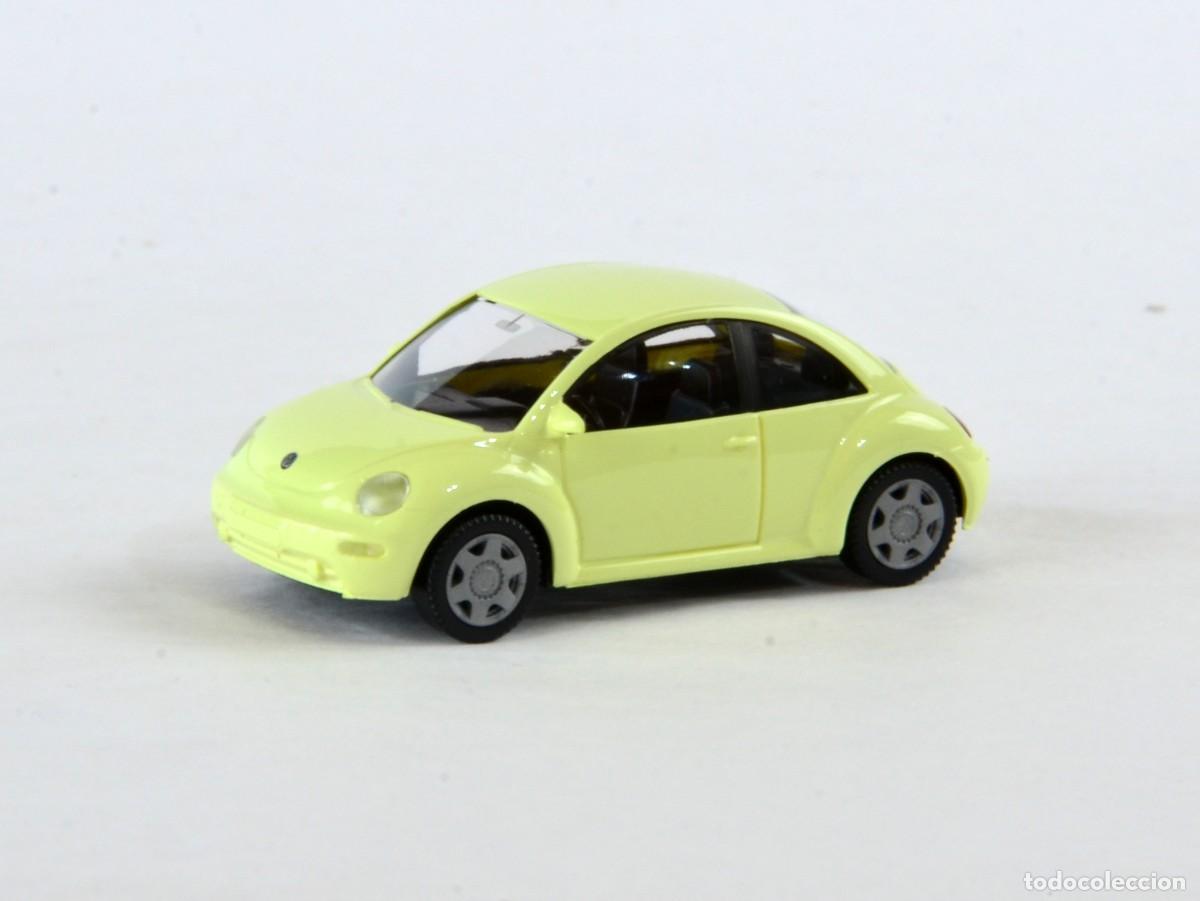 Coches a escala: Wiking Escala H0 1:87 Volkswagen New Beetle Verde Claro Impecable con Caja