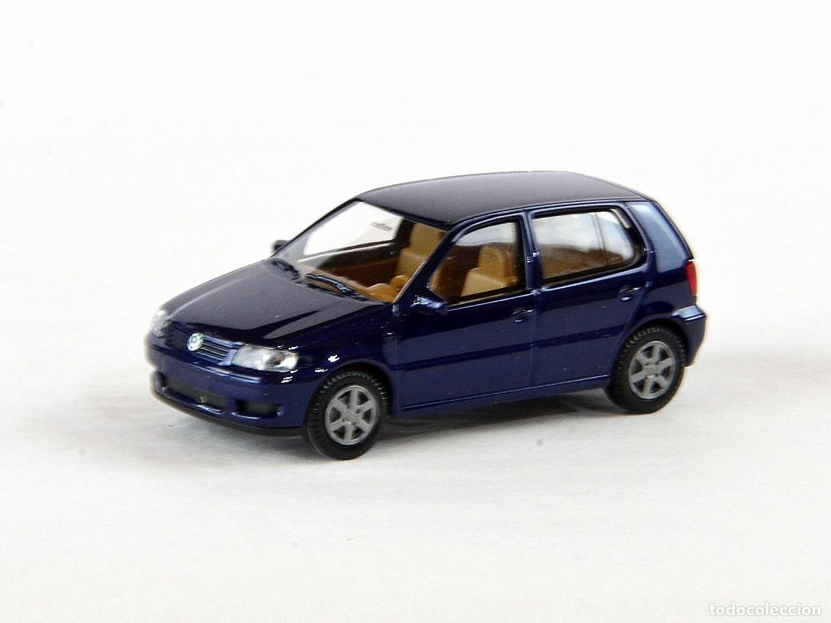 Coches a escala: Wiking Escala 1:87 H0 Volkswagen Polo Azul Impecable con Caja