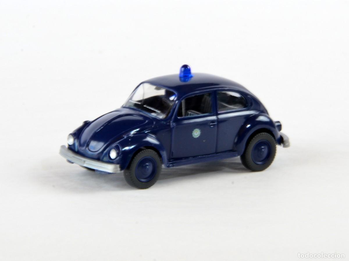 Coches a escala: Wiking Escala 1:87 H0 Volkswagen 1303 Polizei Impecable con Caja