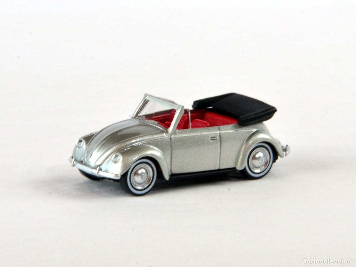 Coches a escala: Wiking Escala 1:87 H0 Volkswagen 1200 Cabrio Plata Impecable con Caja