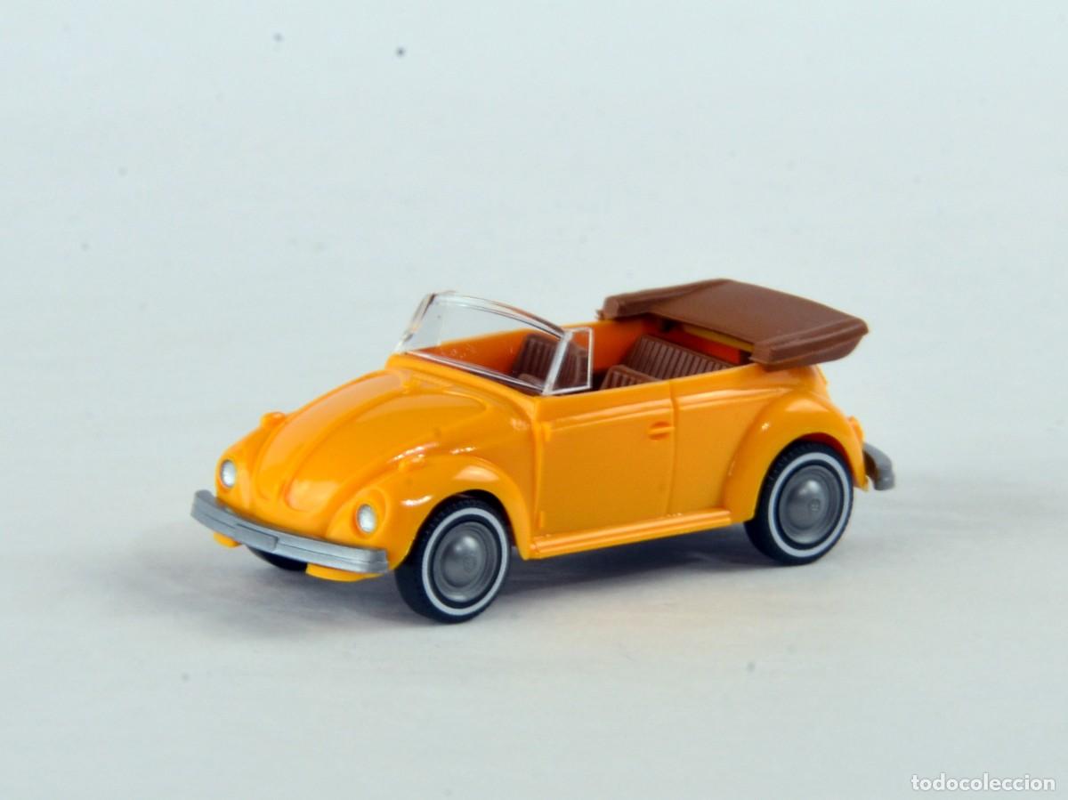 Coches a escala: Wiking Escala 1:87 H0 Volkswagen 1300 Cabrio Naranja Impecable con Caja
