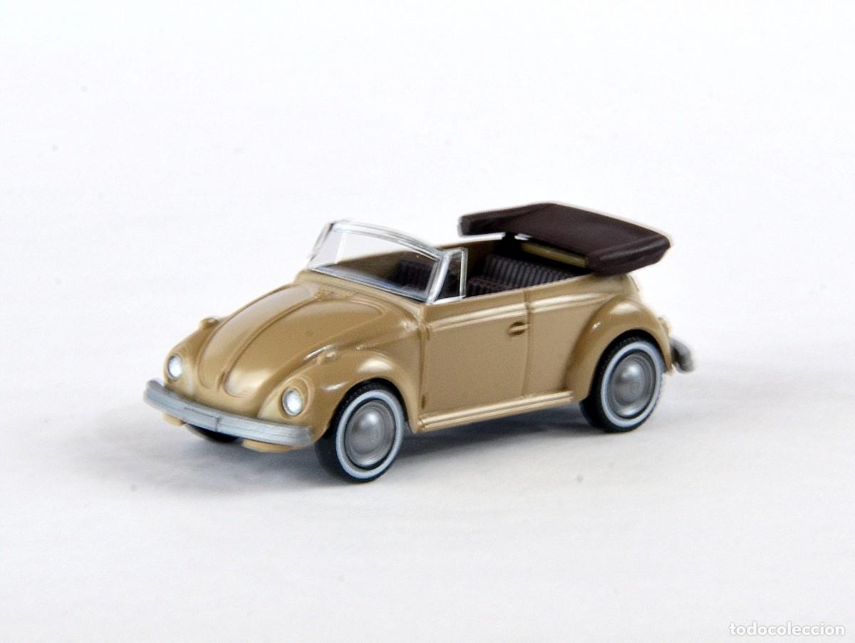 Coches a escala: Wiking Escala 1:87 H0 Volkswagen 1300 Cabrio Marr&oacute;n Claro Impecable con Caja