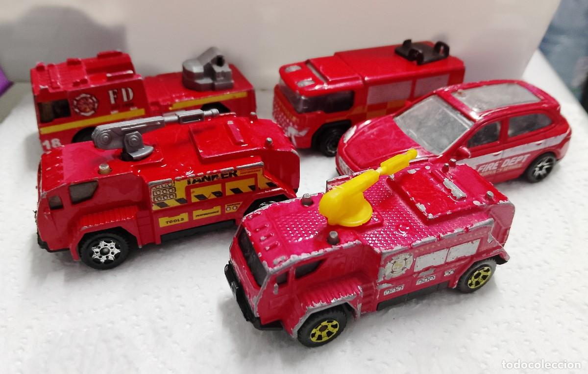 Coches a escala: Lote veh&iacute;culos bomberos