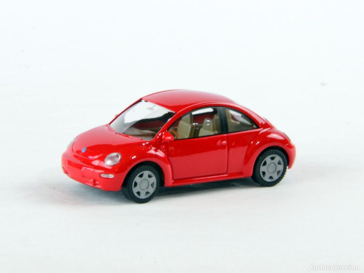 Coches a escala: Wiking Escala H0 1:87 Volkswagen New Beetle Rojo Impecable con Caja