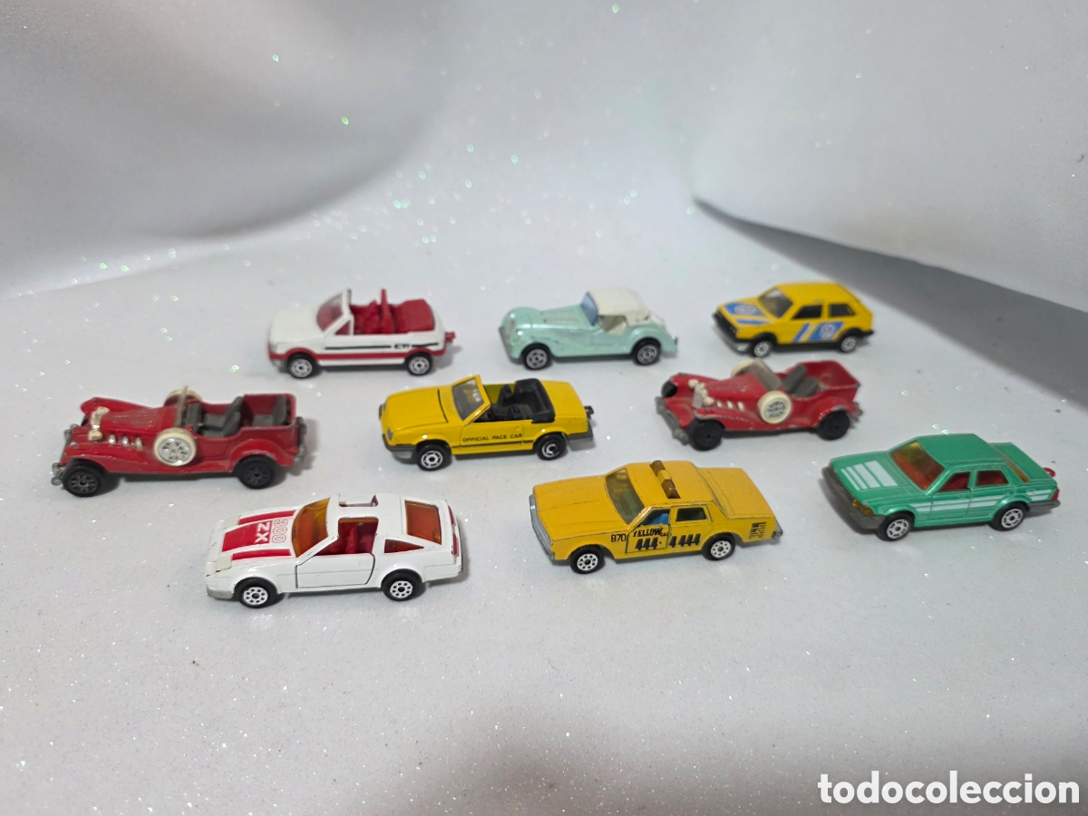 Coches a escala: Lote 9 coches majorette variados a&ntilde;os 80/90