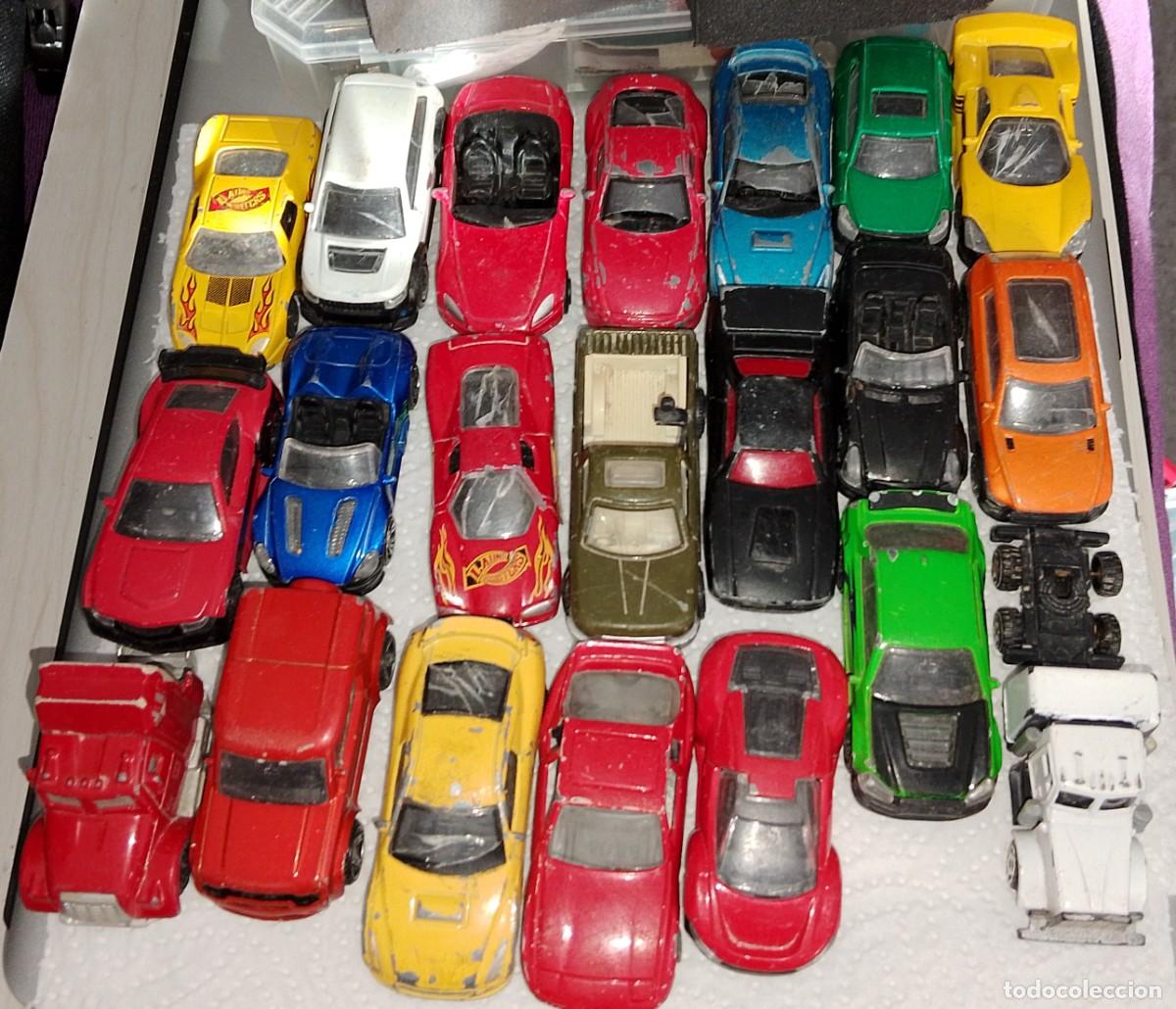 Coches a escala: Lote 21 coches desguace