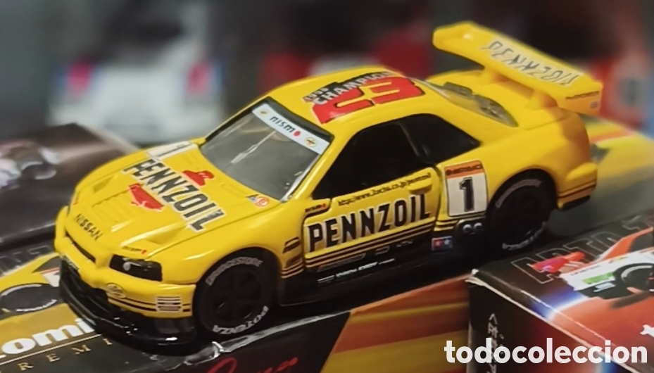 Coches a escala: JGTC. Nissan Skyline GT-R (R34) Penzoil 1999. Tomica 1/64. Leer bien descripci&oacute;n