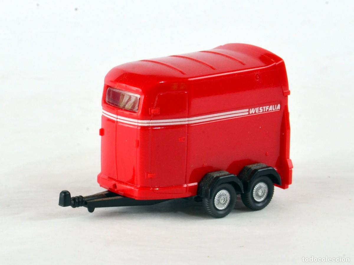 Coches a escala: Wiking Escala H0 1:87 Westfalia Remolque para Transporte de Caballos Westfalia