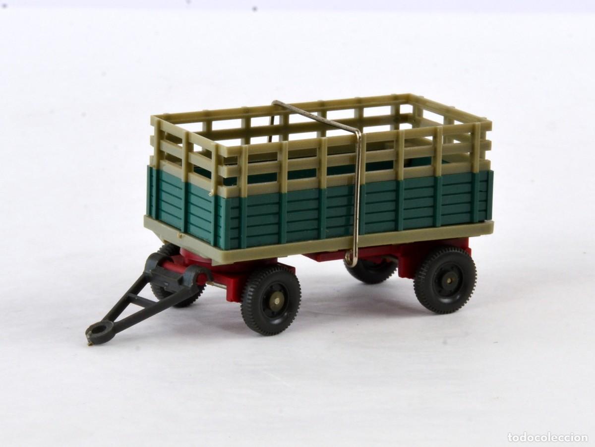 Coches a escala: Wiking Escala 1:87 H0 Remolque Agr&iacute;cola Verde