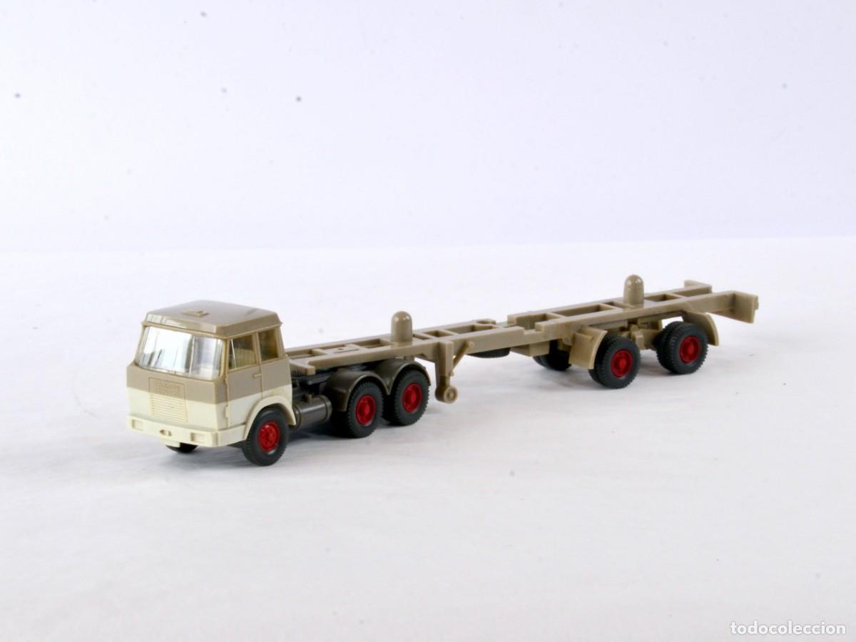 Coches a escala: Wiking Escala 1:87 H0 Antiguo Cami&oacute;n Articulado Hanomag Henschel F201S 1970 - 74