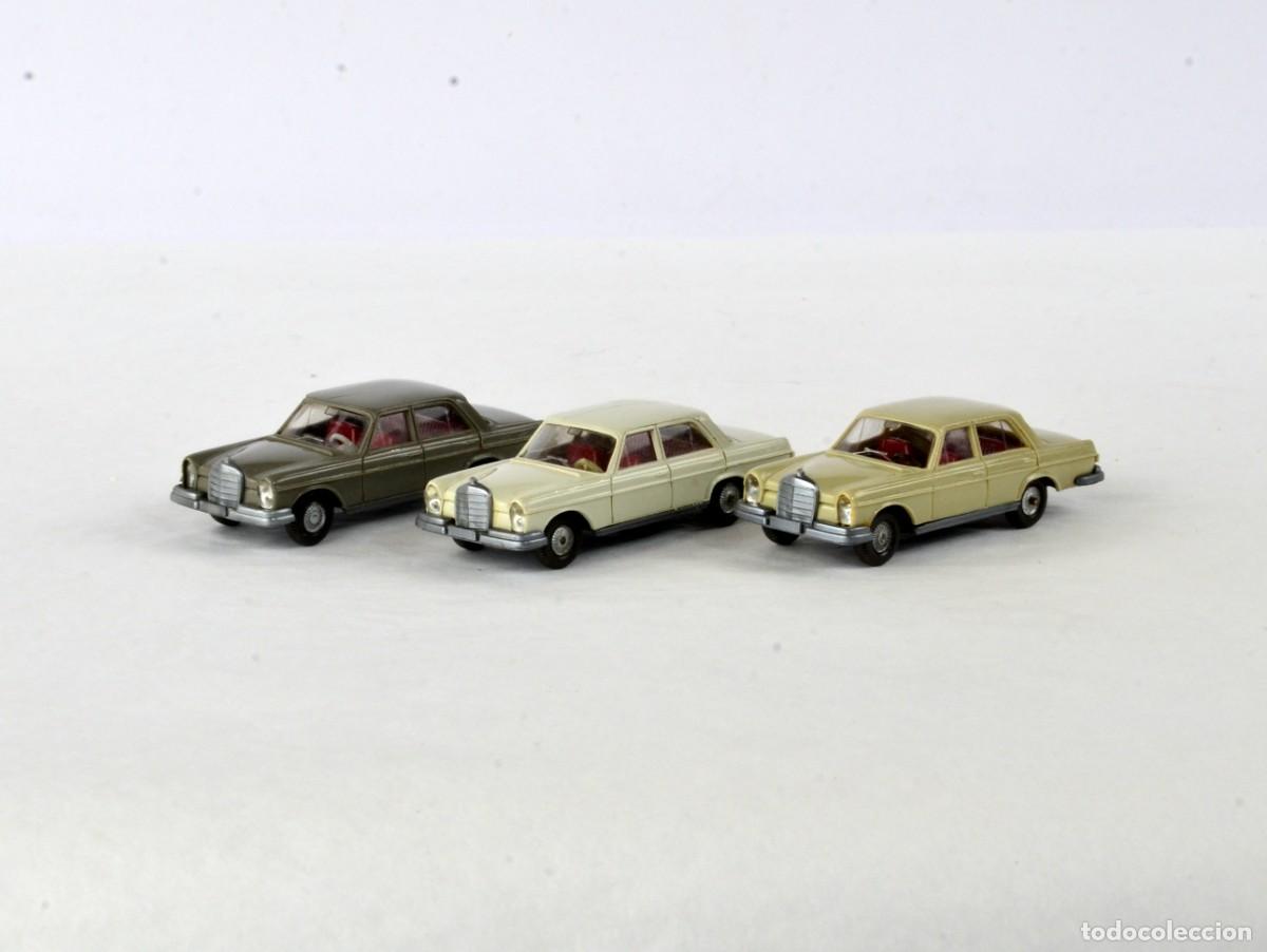 Coches a escala: Wiking Escala 1:87 H0 Lote de Tres Antiguos Mercedes Benz 280S 1968 - 76 para Arreglar
