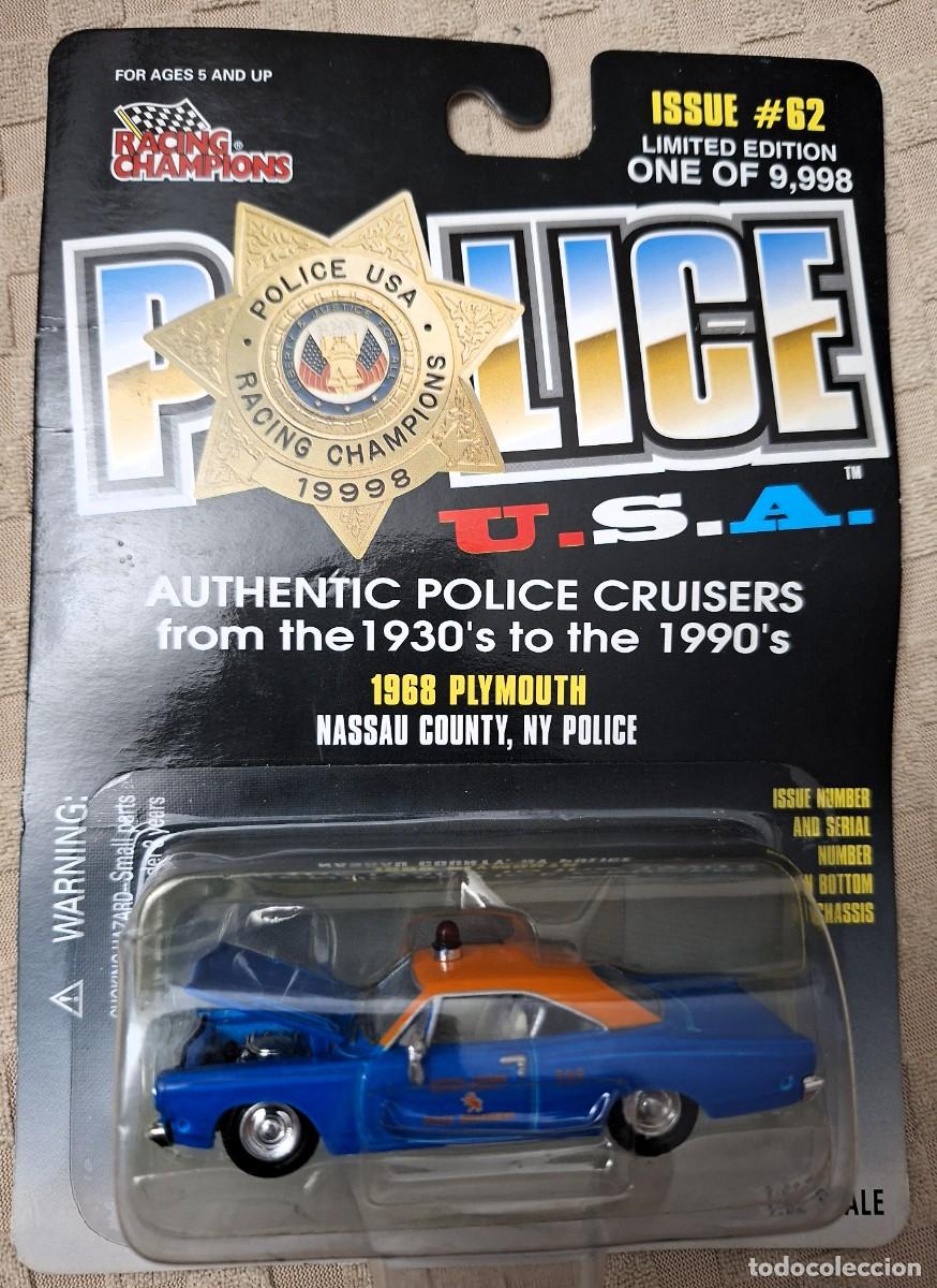Coches a escala: RACING CHAMPIONS 1968 PLYMOUTH NASSAU POLICE