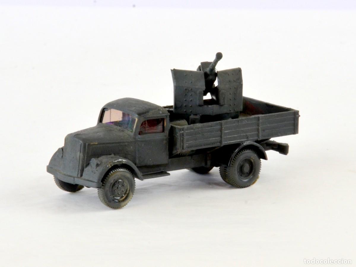 Coches a escala: Wiking Escala 1:87 H0 Cami&oacute;n Opel Blitz Militar Modificado