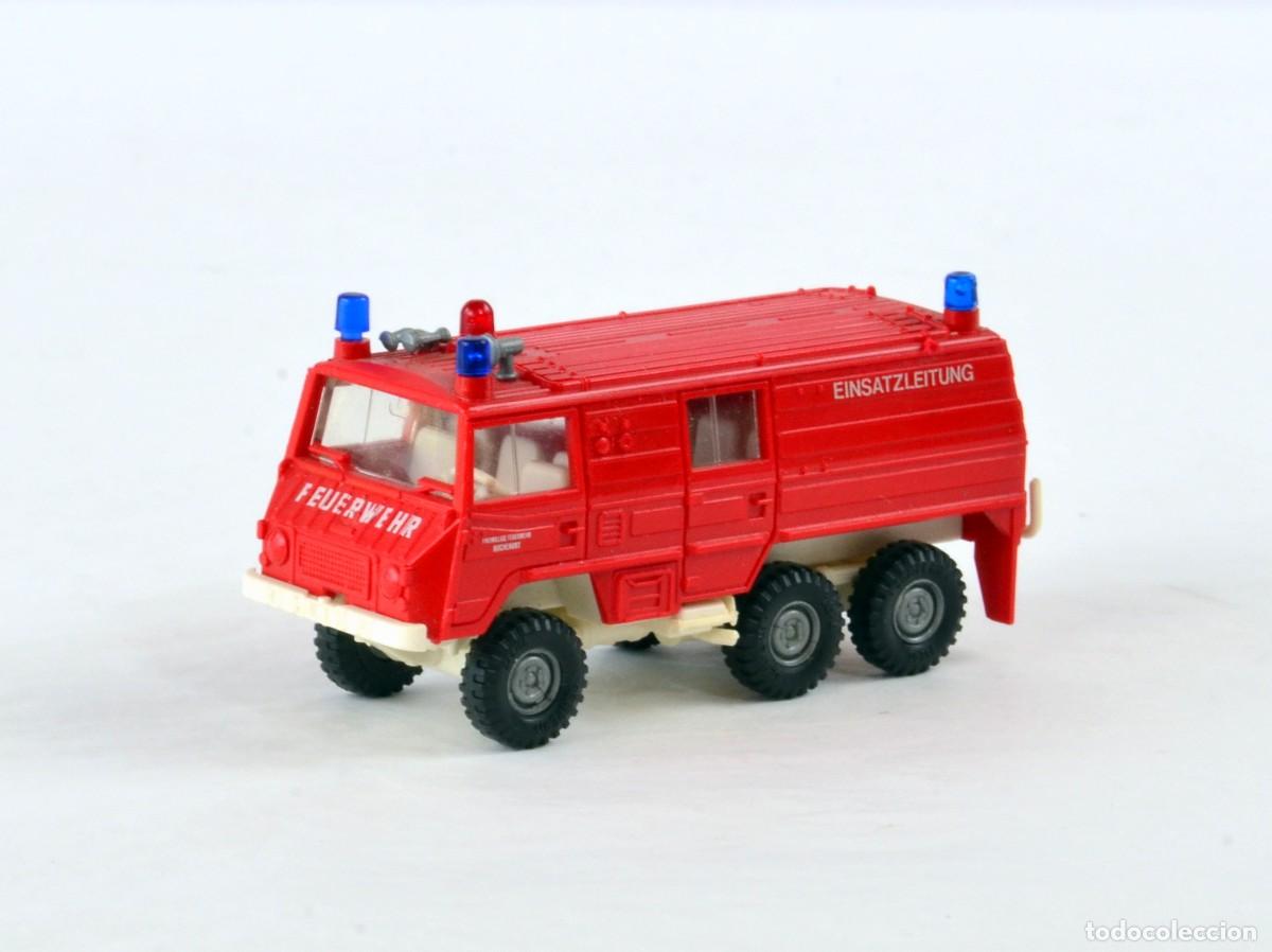 Coches a escala: Roco Escala 1:87 H0 Bomberos Steyr Puch Pinzgauer 6x6 KLFA Rosenbauer