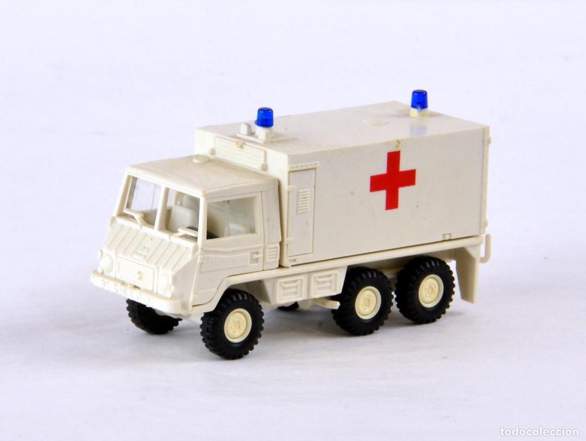 Coches a escala: Roco Escala 1:87 H0 Bomberos Steyr Puch Pinzgauer 6x6 Cruz Roja