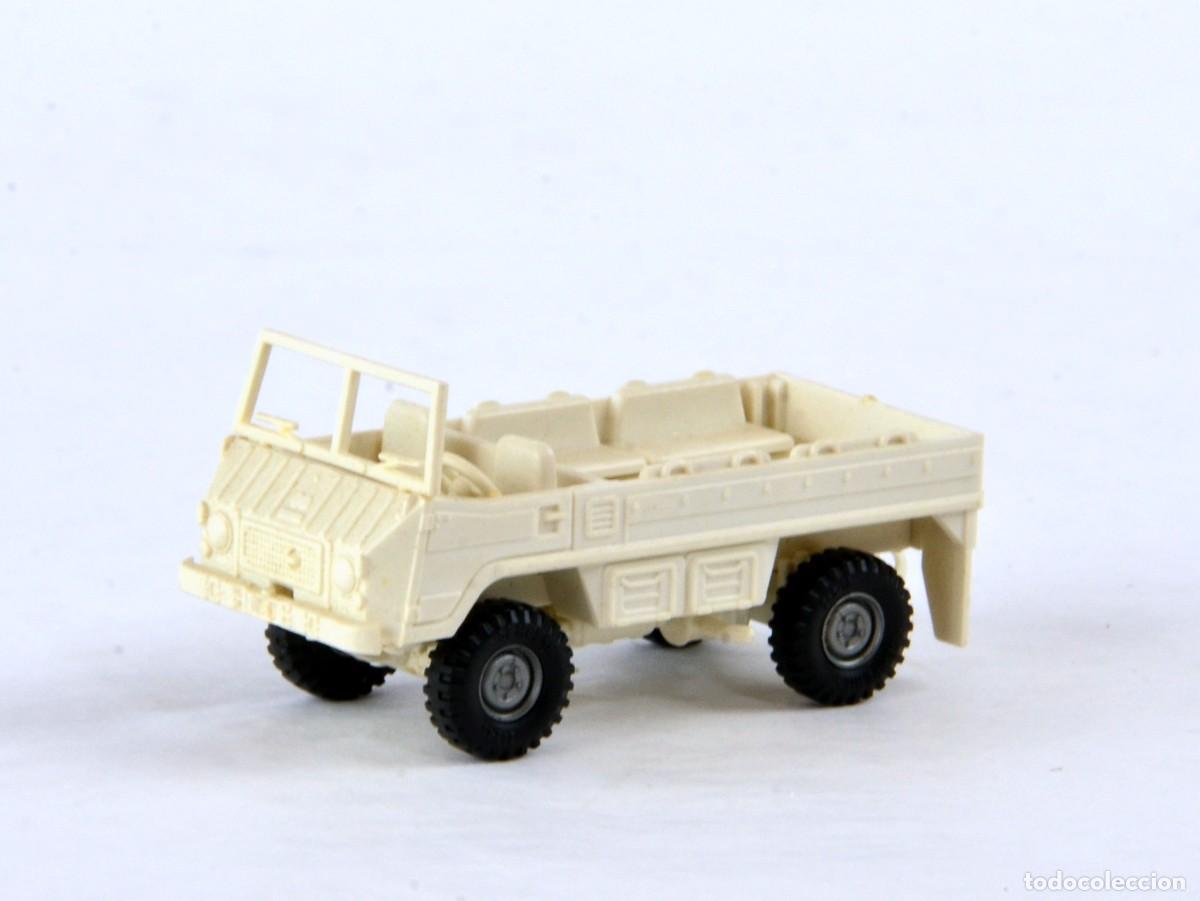 Coches a escala: Roco Escala 1:87 H0 Steyr Puch Pinzgauer 4x4 Blanco Abierto
