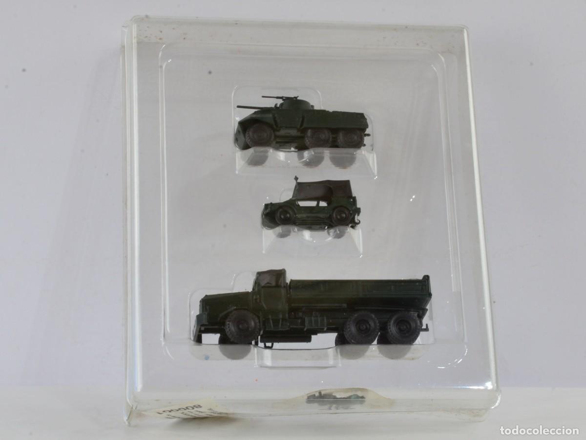 Coches a escala: Roco Minitanks Escala 1:87 H0 Juego Bundesgrenzschutz 2 Impecable con Caja