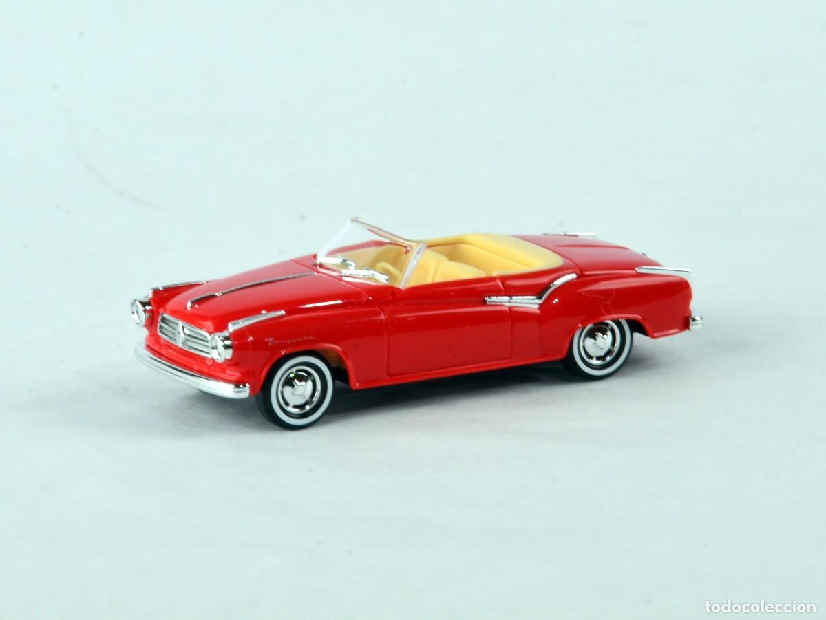 Coches a escala: Busch Escala 1:87 H0 Borgward Isabella Coup&eacute; Cabrio 1958 Rojo Impecable con Caja