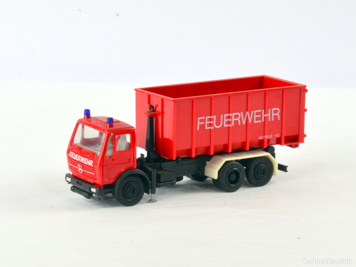 Coches a escala: Herpa Escala H0 1:87 Bomberos Mercedes Benz NG Contenedor Rodante