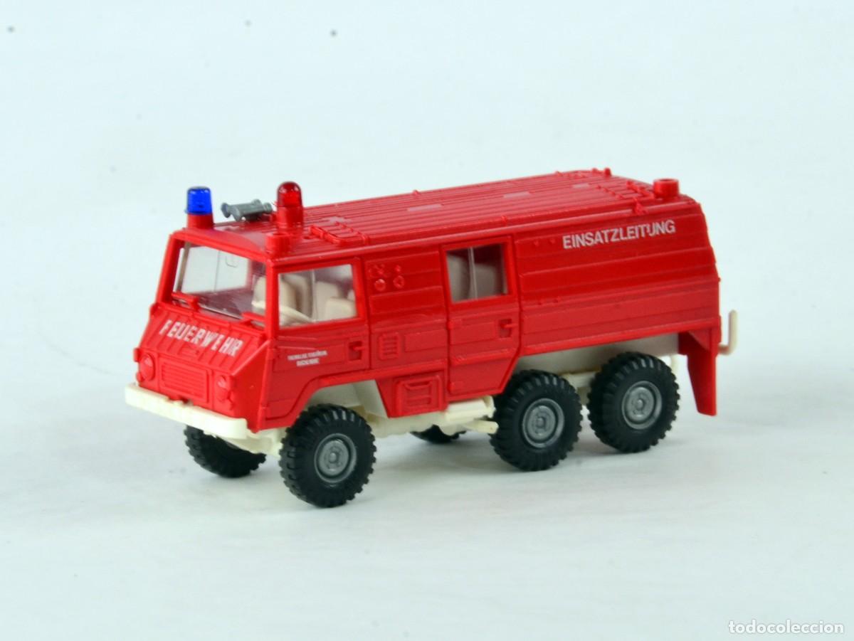 Coches a escala: Roco Escala 1:87 H0 Bomberos Steyr Puch Pinzgauer 6x6 KLFA Rosenbauer