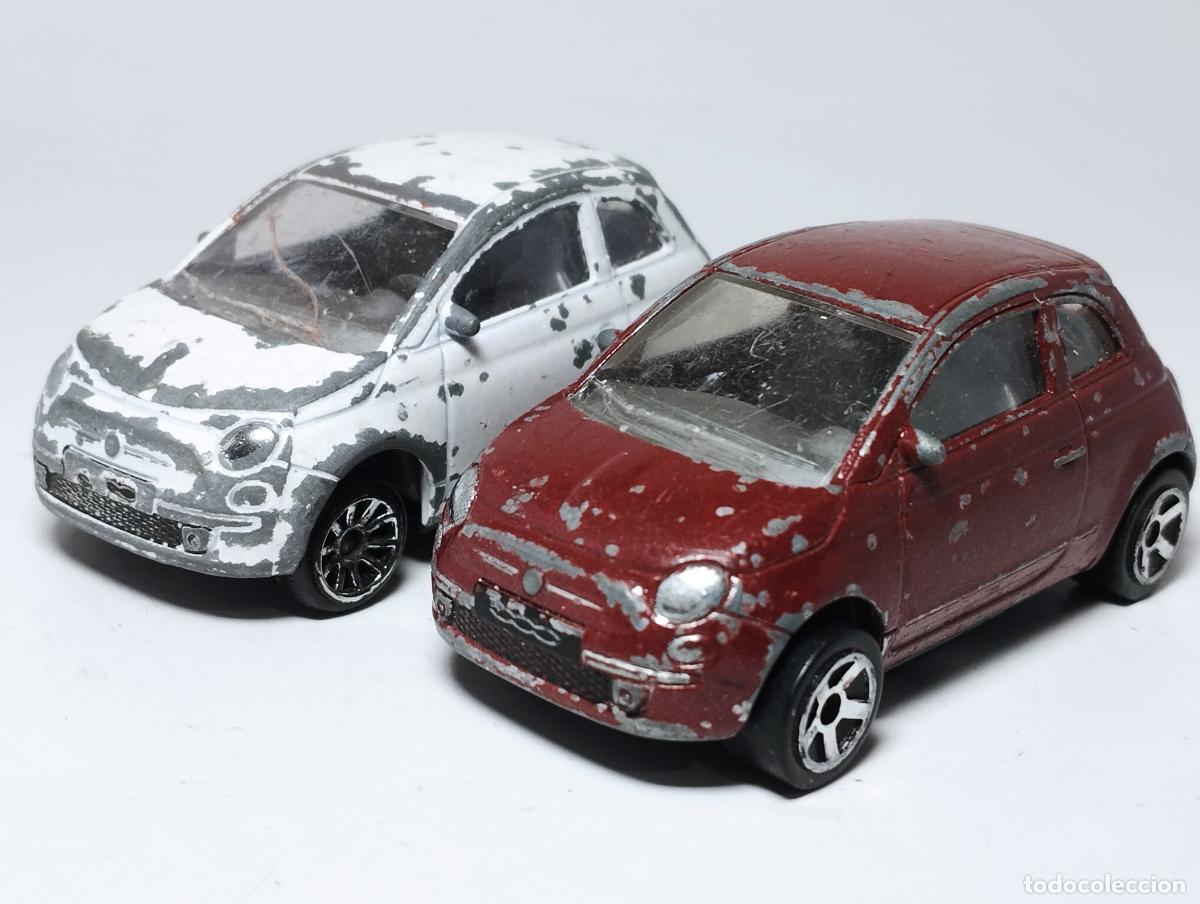 Coches a escala: LOTE 2 COCHES FIAT 500 ABARTH DE MAJORETTE 1,64