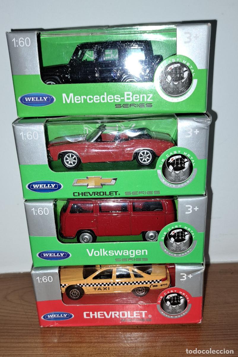 Modellautos: WELLY - LOTE 4 COCHES MINIATURA ESCALA 1:60 - NUEVOS EN SUS CAJAS