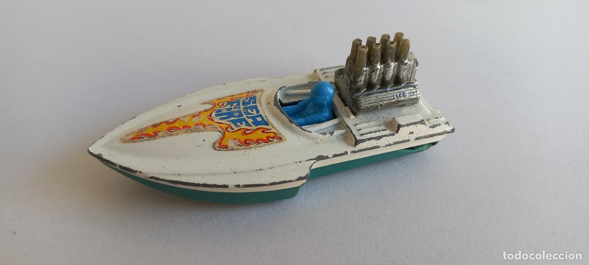 Coches a escala: Matchbox Lesney Superfast Seafire boat lancha fuera borda N&ordm; 5 a&ntilde;o 1975 Made in England. Sea Fire