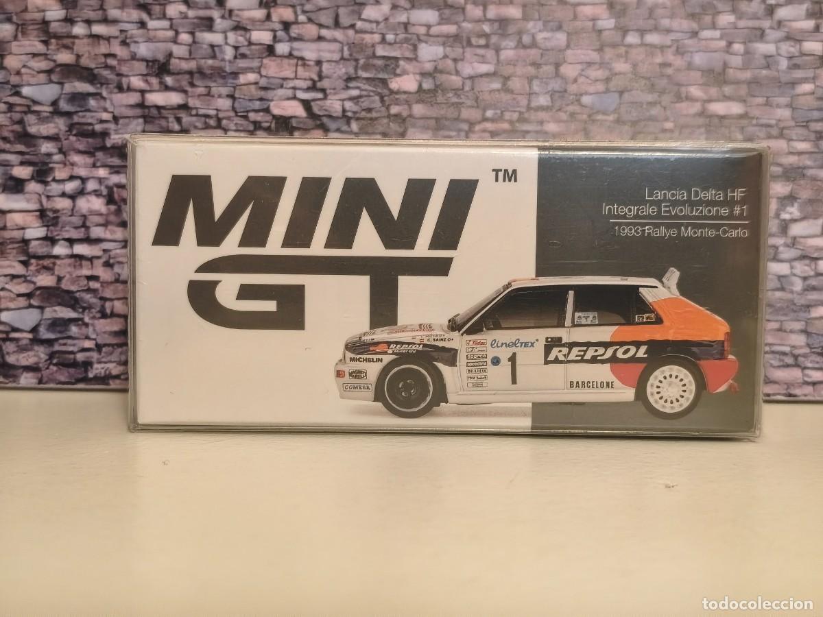 Coches a escala: Rally. Lancia Delta HF Integrale. C. Sainz-Montecarlo 1993. MiniGT 1/64. Leer bien descripci&oacute;n