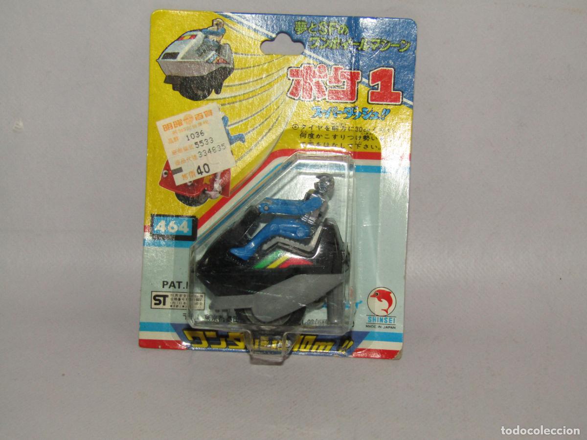 Coches a escala: Antiguo Veh&iacute;culo o Moto de sola Rueda Supongo a Fricci&oacute;n de SHINSEI Made in Japan - A&ntilde;o 1980s.