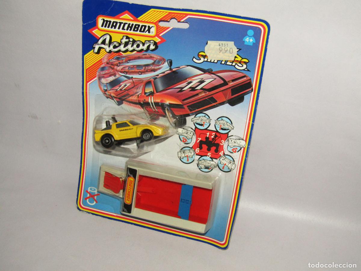 Coches a escala: Antiguo Autom&oacute;vil con Lanzador TRICK SHIFTERS Serie ACTION de MATCHBOX del A&ntilde;o 1987