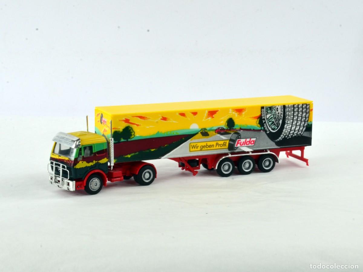 Coches a escala: Herpa Escala 1:87 H0 Cami&oacute;n Articulado Mercedes Benz NG &rdquo;Fulda&rdquo; Impecable con Caja