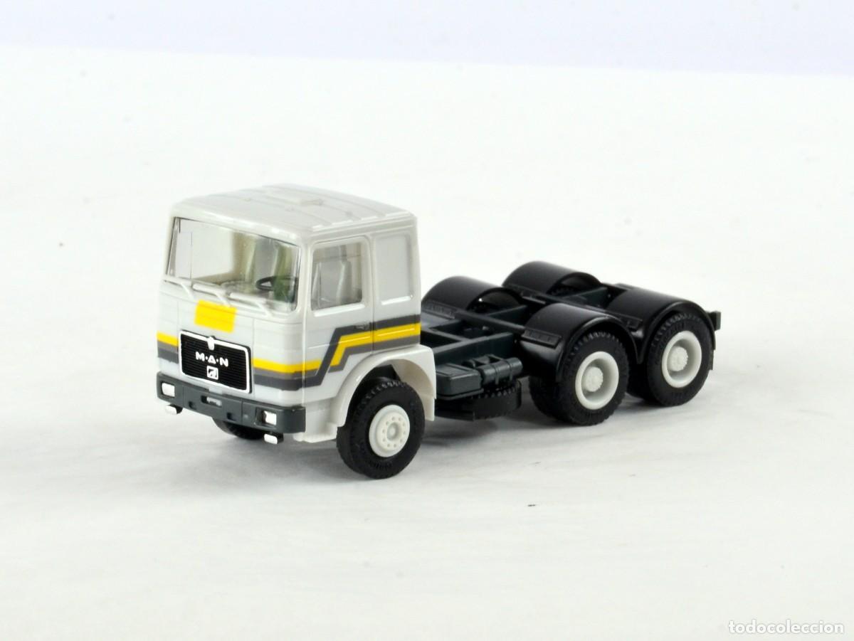 Coches a escala: Herpa Escala 1:87 H0 Cabeza Tractora MAN F8 26.362 DFLS Impecable con Caja