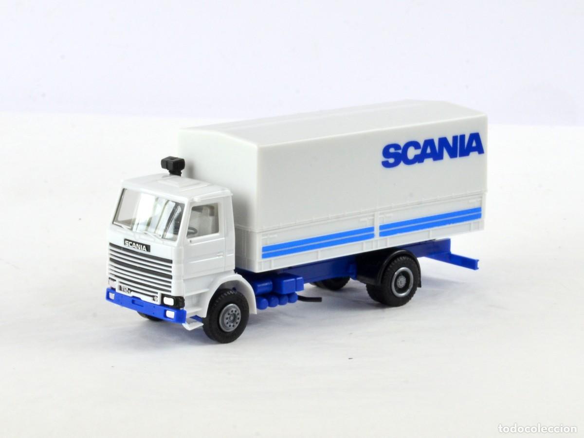 Coches a escala: Herpa Escala 1:87 H0 Cami&oacute;n Scania 112E Scania Impecable con Caja