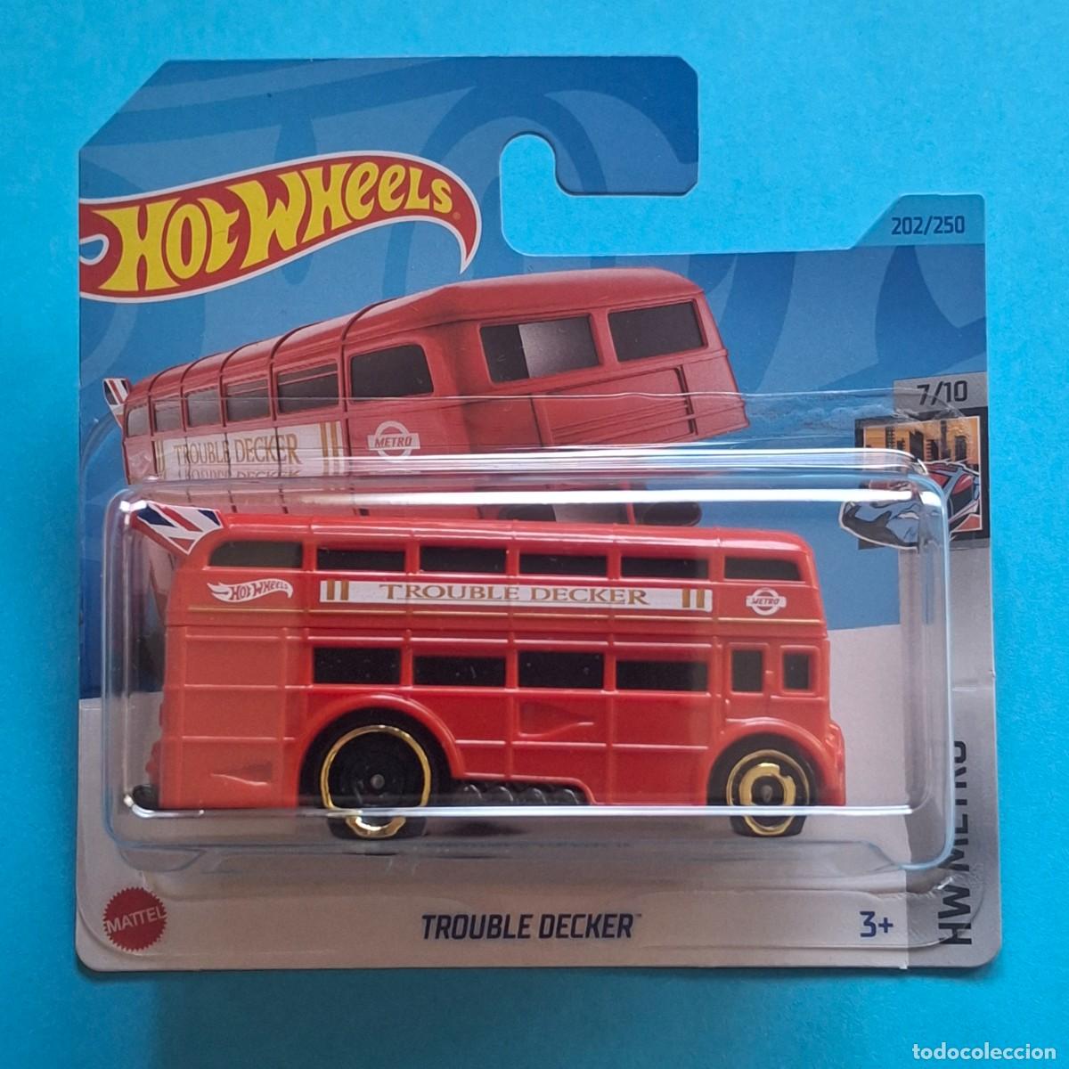 Coches a escala: HOT WHEELS 2023 202/250 - TROUBLE DECKER - NUEVO EN BLISTER - ESCALA 1:64