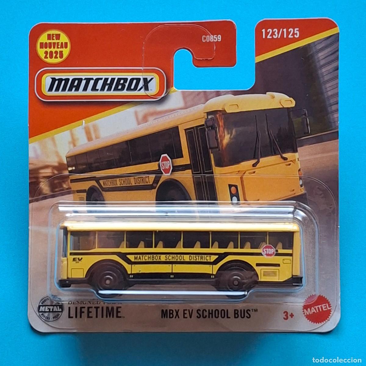 Coches a escala: MATCHBOX 2025 123/125 - MBX EV SCHOOL BUS - NUEVO EN BLISTER - ESCALA 1:64