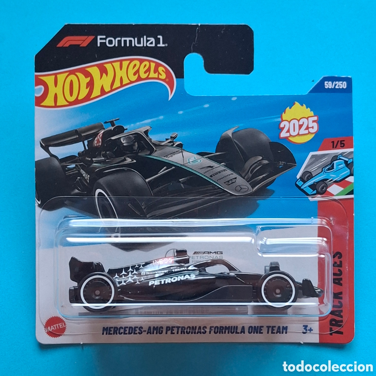 Coches a escala: HOT WHEELS 2025 59/250 - MERCEDES AMG PETRONAS FORMULA ONE TEAM F1 - NUEVO EN BLISTER - ESCALA 1/64
