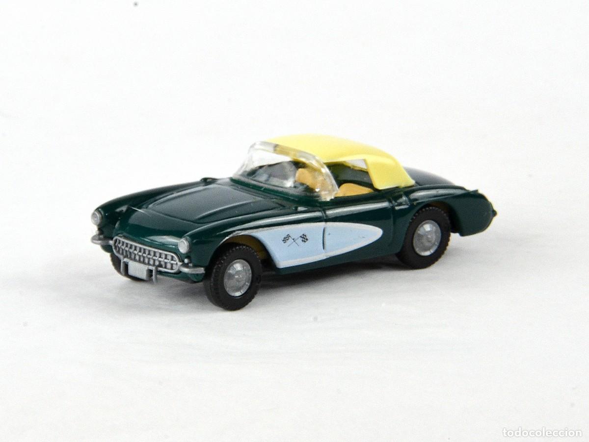 Coches a escala: Pralin&eacute; Escala 1:87 H0 Chevrolet Corvette Verde Impecable con Caja