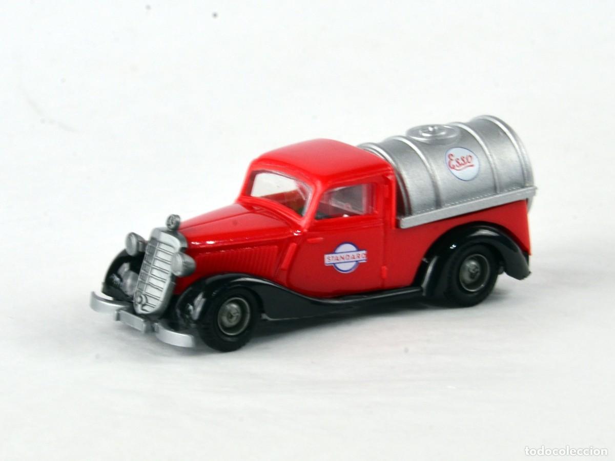 Coches a escala: Pralin&eacute; Escala 1:87 H0 Mercedes Benz 170V Camioneta con Dep&oacute;sito Esso Impecable con Caja