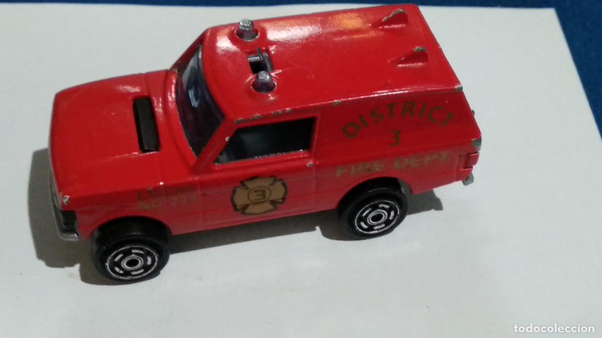 Coches a escala: MAJORETTE RANGE ROVER BOMBEROS REF. 246 ECH: 1/60 METALICO - Foto 2