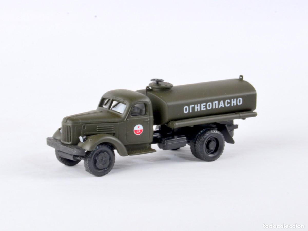 Coches a escala: Herpa Minitanks Escala 1:87 H0 Cami&oacute;n ZIL 164 Cisterna Impecable con Caja