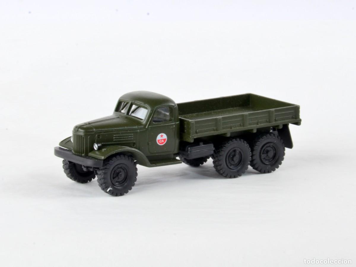 Coches a escala: Herpa Minitanks Escala 1:87 H0 Cami&oacute;n ZIL 157 Plataforma Impecable con Caja