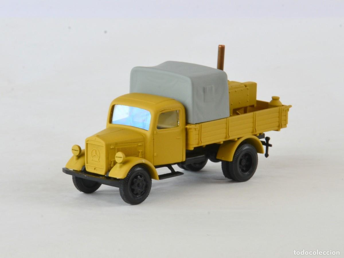 Coches a escala: Herpa Minitanks Escala 1:87 H0 Cami&oacute;n Mercedes Benz con Cocina de Campana Impecable con Caja