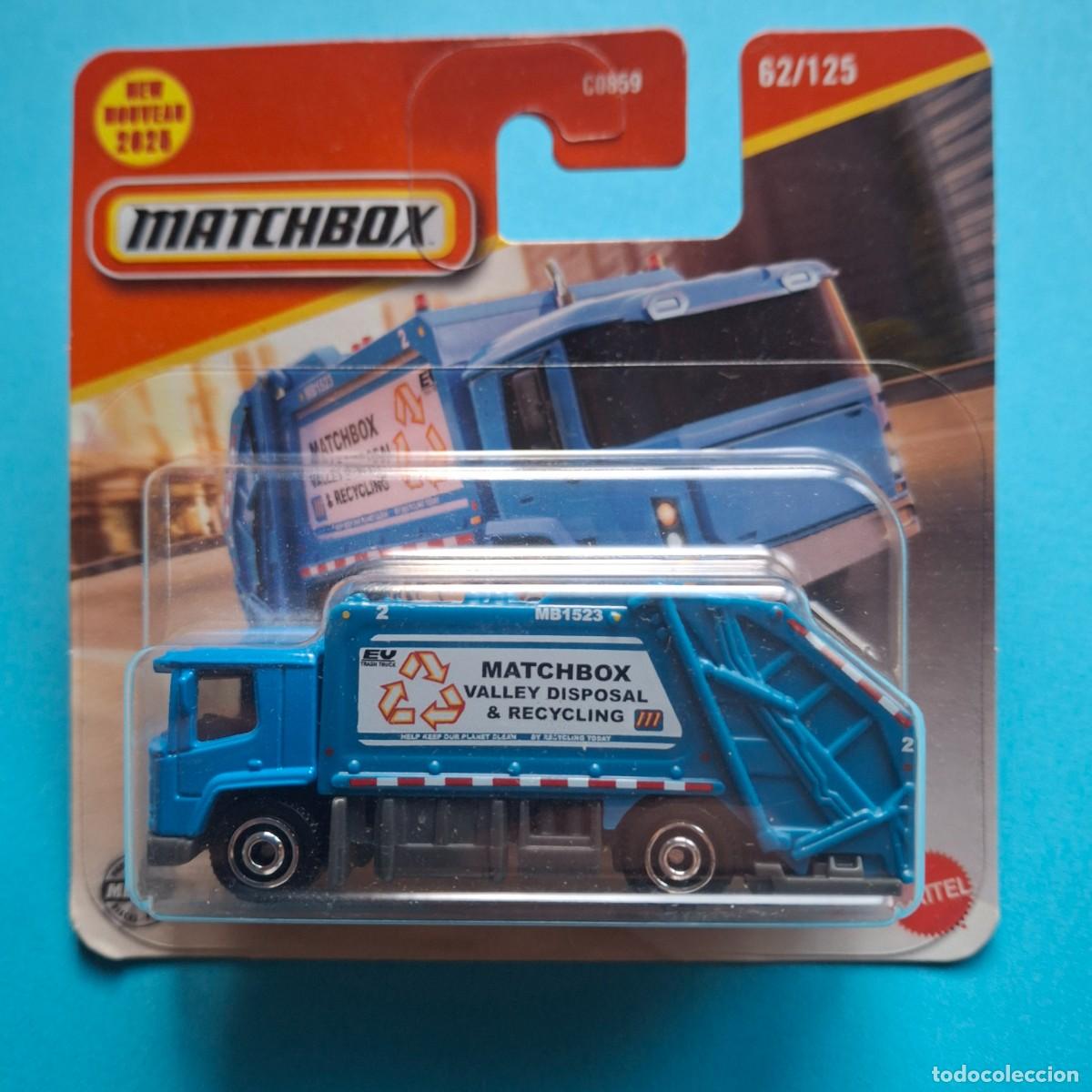 Coches a escala: MATCHBOX 2025 62/125 - MBX EV TRASH TRUCK CAMION BASURA - NUEVO EN BLISTER - ESCALA 1:64