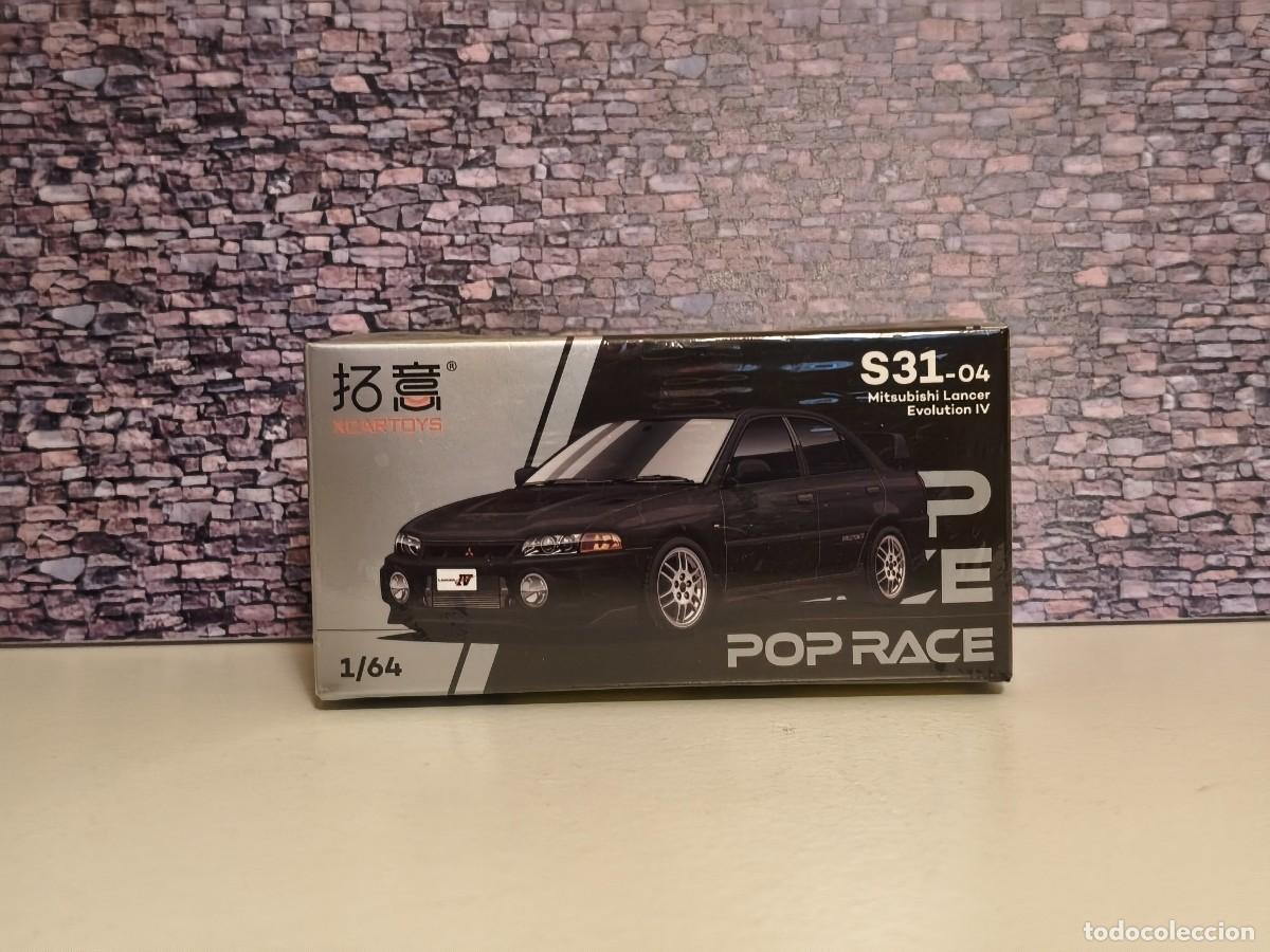 Coches a escala: Mitsubishi Lancer Evo4 1996. PopRace 1/64. Leer bien descripci&oacute;n