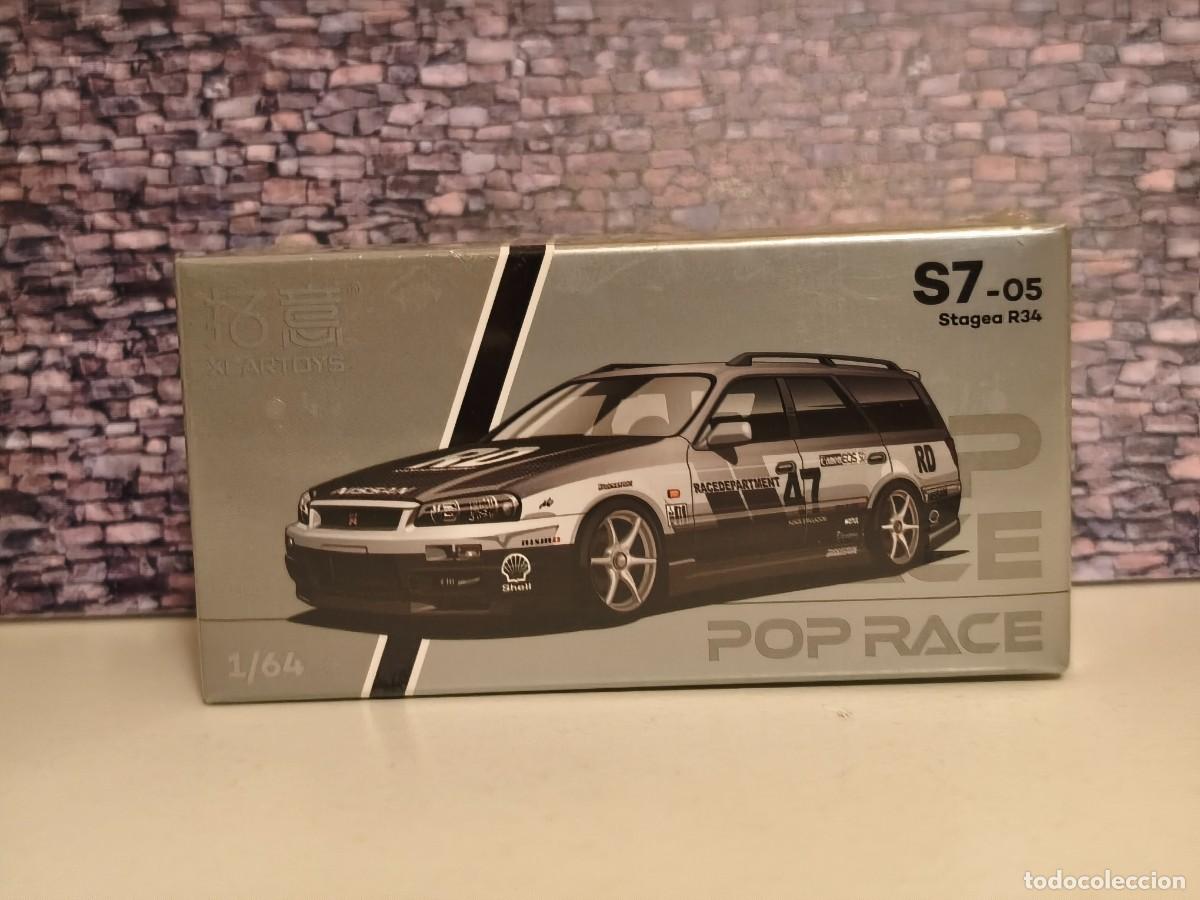 Coches a escala: Nissan Skyline Stagea (R34) RD 1996. PopRace 1/64. Leer bien descripci&oacute;n
