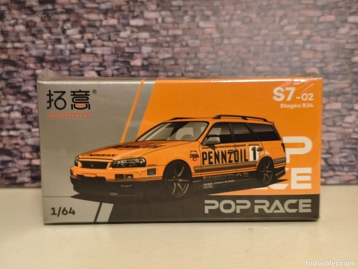 Coches a escala: Nissan Skyline Stagea (R34) Penzoil 1996. PopRace 1/64. Leer bien descripci&oacute;n
