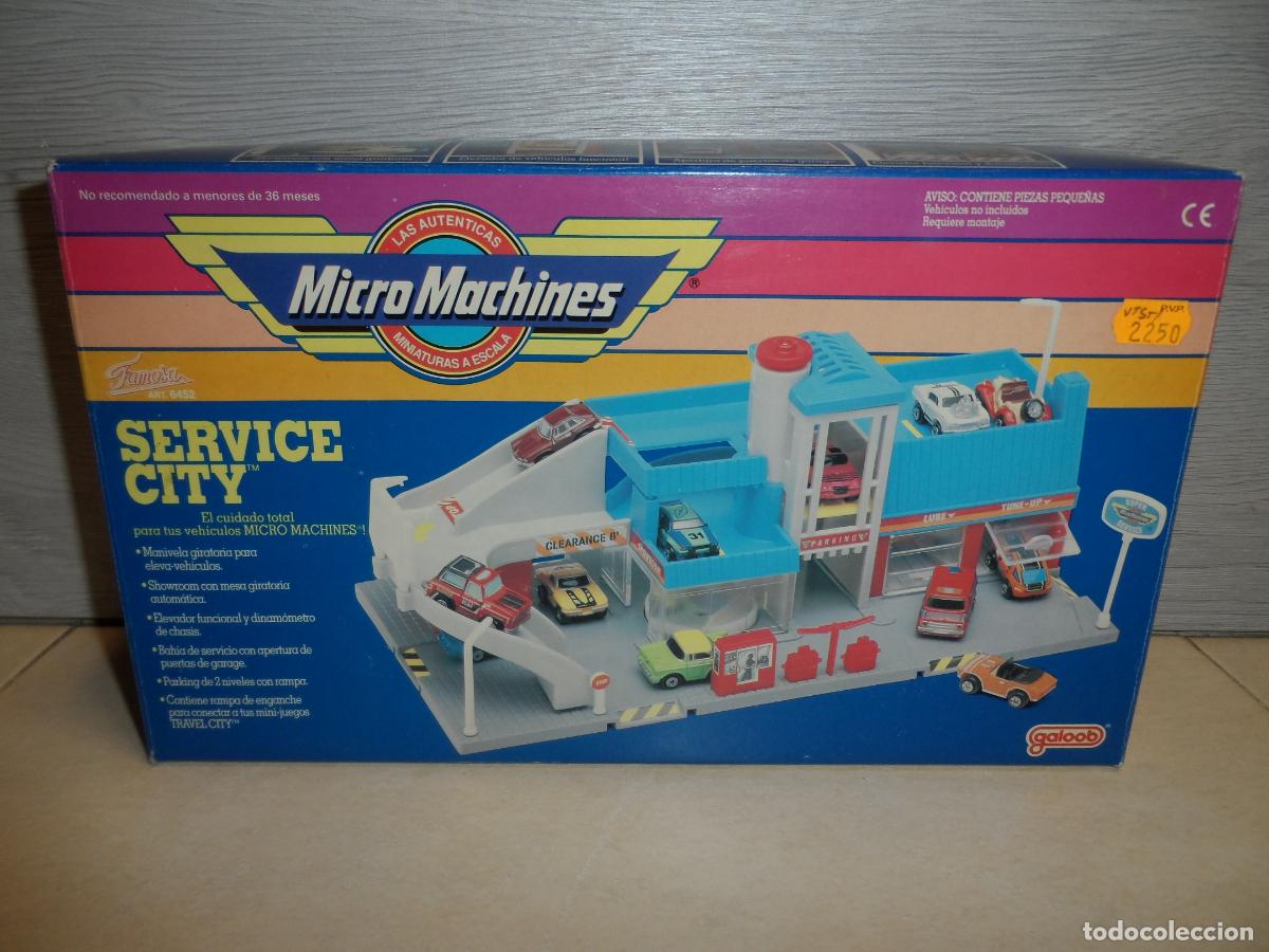 Coches a escala: MICRO MACHINES SET SERVICE CITY ESTACI&Oacute;N DE SERVICIO 1989 GALOOB
