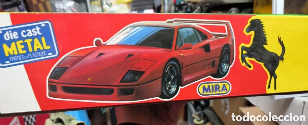 Coches a escala: Caja cart&oacute;n vitrina Mira E 1:25 Ferrari Testarossa .24x12x10cm.SOLO CAJA !