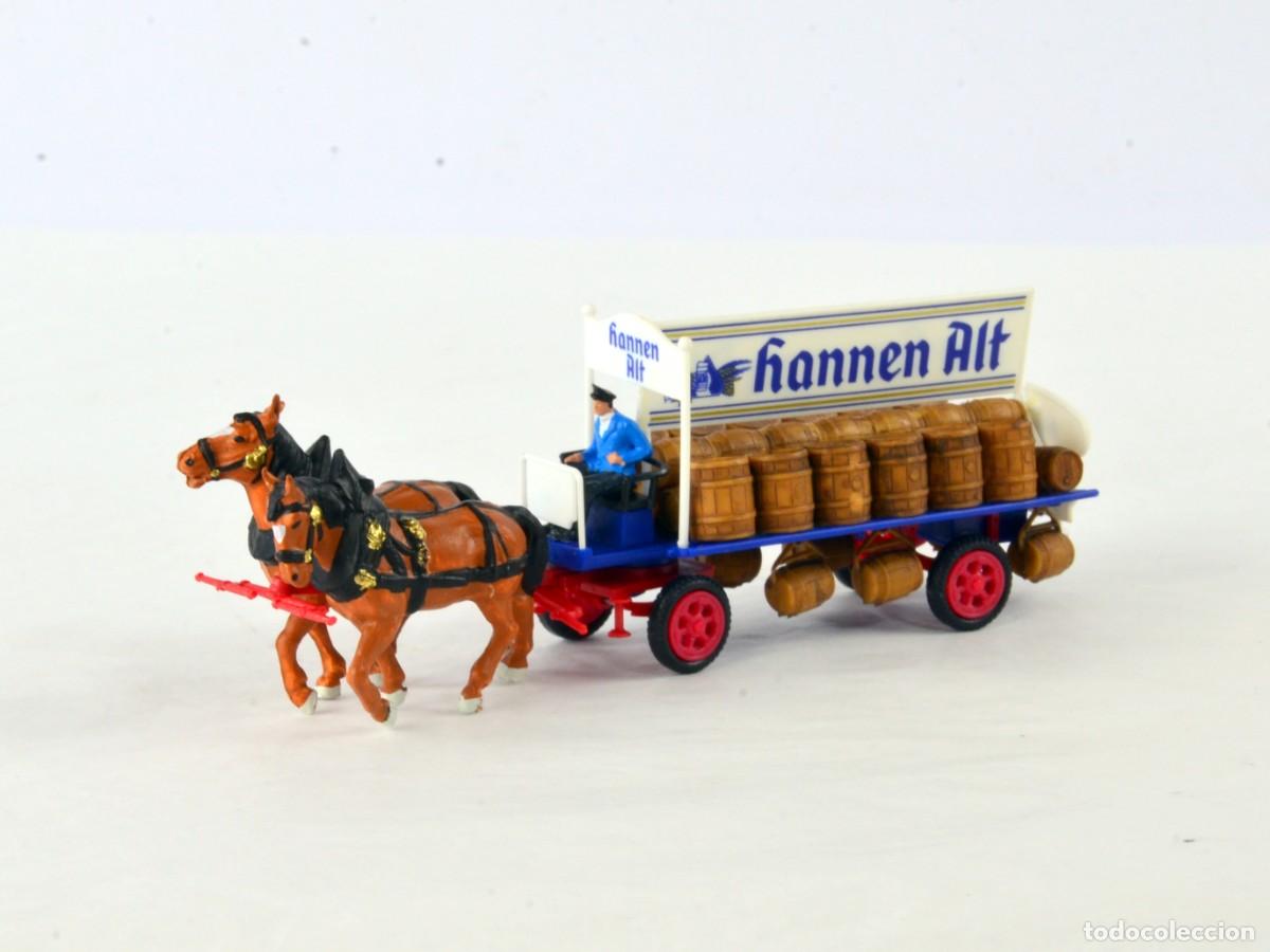 Coches a escala: Preiser Escala 1:90 1:87 H0 Carro Tirado por Dos Caballos Hannen Alt