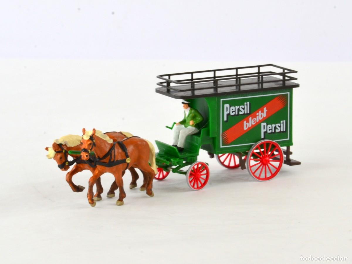 Coches a escala: Preiser Escala 1:87 H0 Carruaje Tirada por Caballos Persil